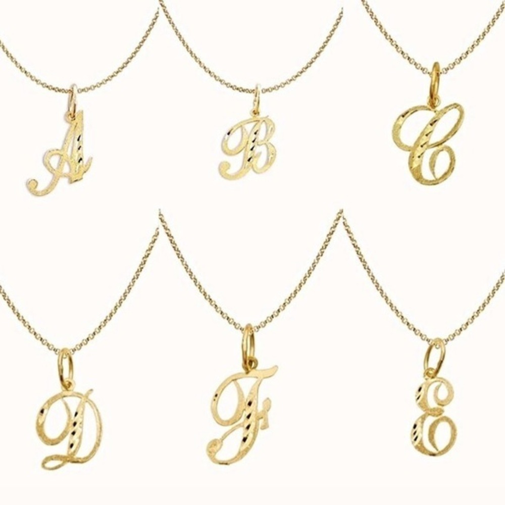 14K Gold initial Pendant all letters available 1pc initial E
